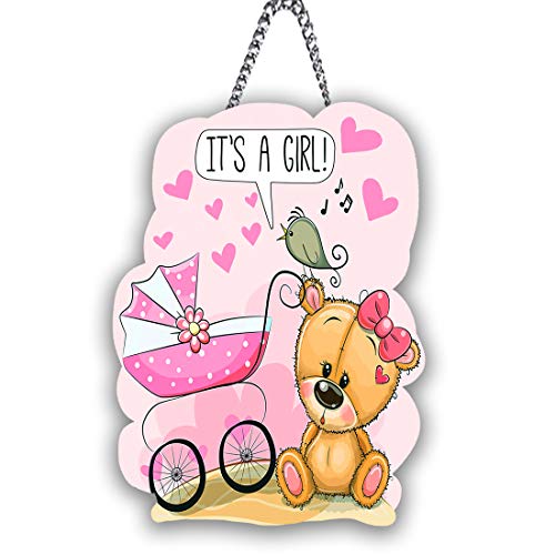 pnf Xpression Decor Quote Wall art & Door Hanging Frame For Kitchen, Dining, restaurants Decor | Walland home Decor for Living Room | Room Decor Wall Decor Items For Bedroom | (It's A Girl) - Image 1