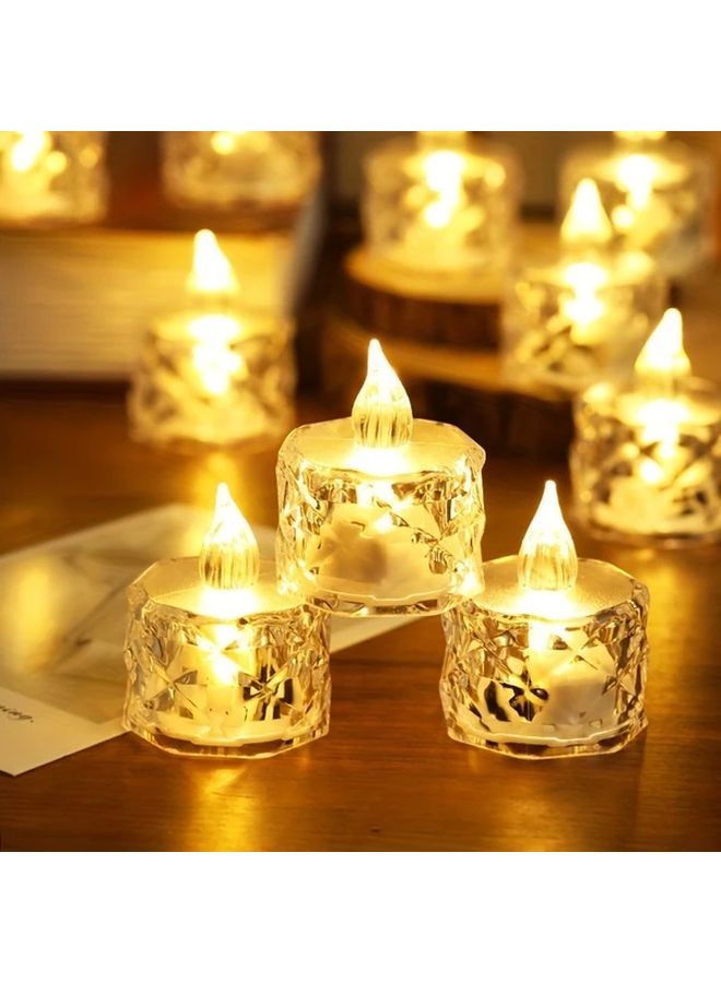 24 Pack Warm Light Crystal LED Flameless Candles Battery Powered For Christmas - Image 5