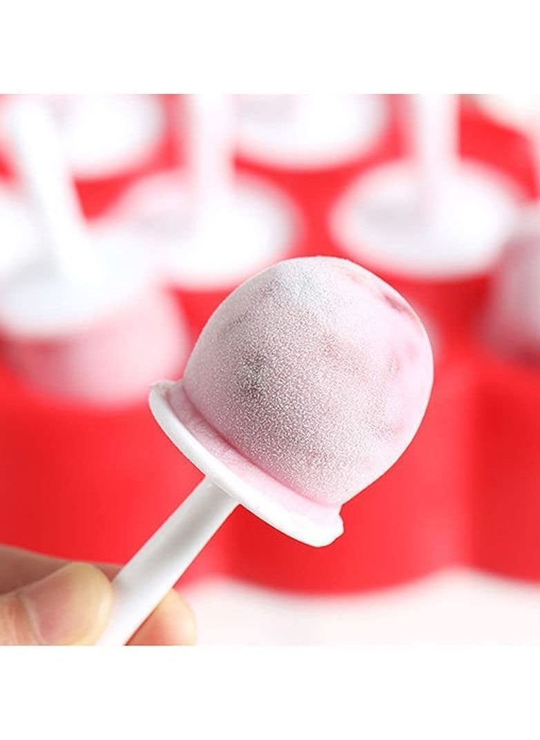 Y&D - Mini Pop Molds, Reusable Silicone Ice 9 Miniature Popsicle Molds With Sticks and Drip Guards, Easy-Release BPA-free - Image 1