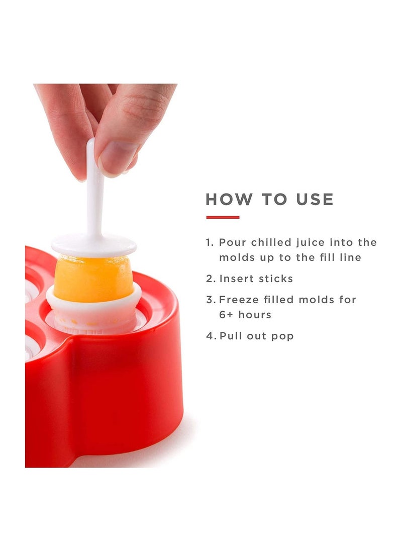 Y&D - Mini Pop Molds, Reusable Silicone Ice 9 Miniature Popsicle Molds With Sticks and Drip Guards, Easy-Release BPA-free - Image 1