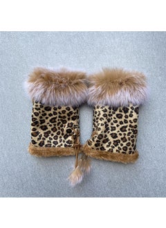 Generic Ladies Warm Faux Suede Winter GlovesLeopard print camel Leopard print camel 