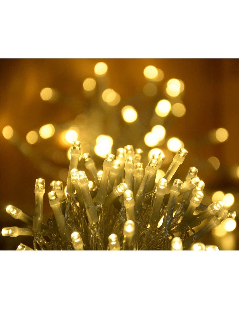 PAMEER Warm White LED String Lights White Wire Plug-in 50mtr 500 LEDs String Home Decorative LED Strip for Christmas EID Ramadan Diwali and Wedding Parties Decoration Single Mode Box Button Control ON OFF  - Image 4