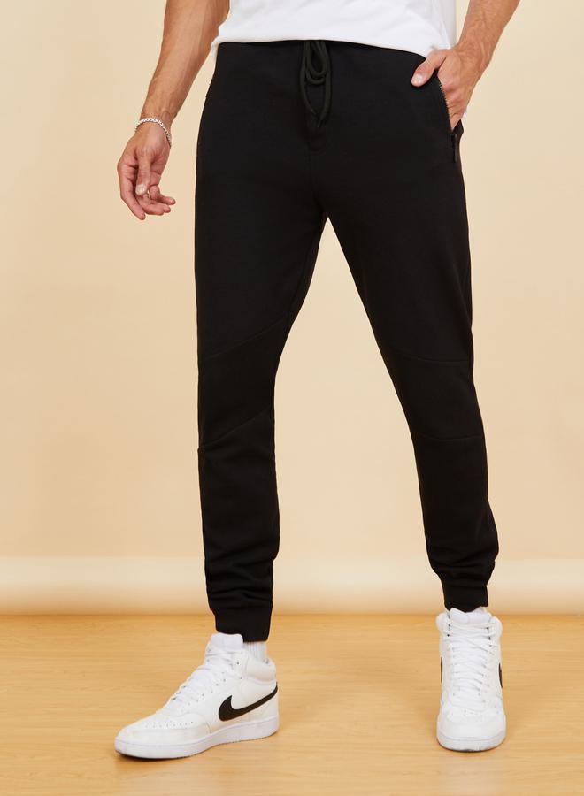 Styli Pique Slim Fit Jogger with Zip Pocket Detail - Image 1