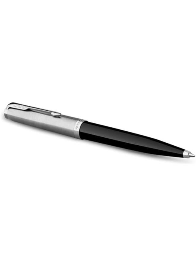 PARKER 51 Ballpoint Pen Midnight Blue Barrel With Chrome Trim Medium Point With Black Ink Refill Gift Box 9866 2123503 - Image 1