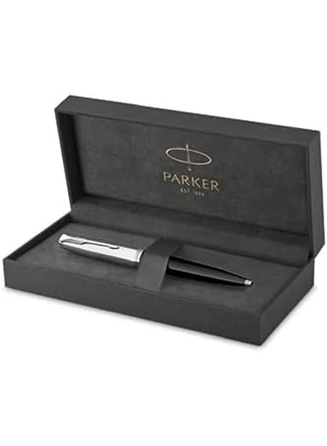 PARKER 51 Ballpoint Pen Midnight Blue Barrel With Chrome Trim Medium Point With Black Ink Refill Gift Box 9866 2123503 - Image 2