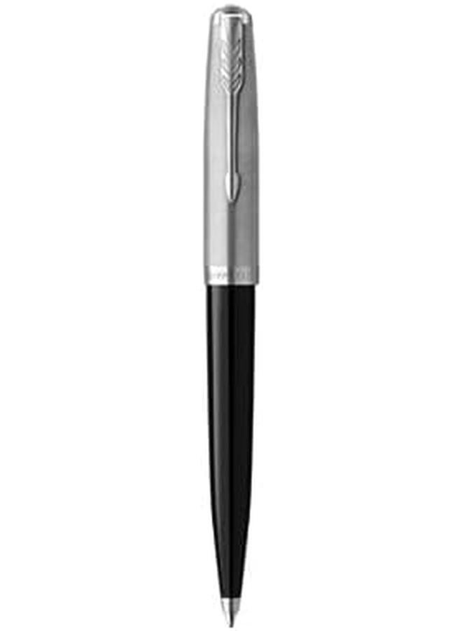 PARKER 51 Ballpoint Pen Midnight Blue Barrel With Chrome Trim Medium Point With Black Ink Refill Gift Box 9866 2123503 - Image 3