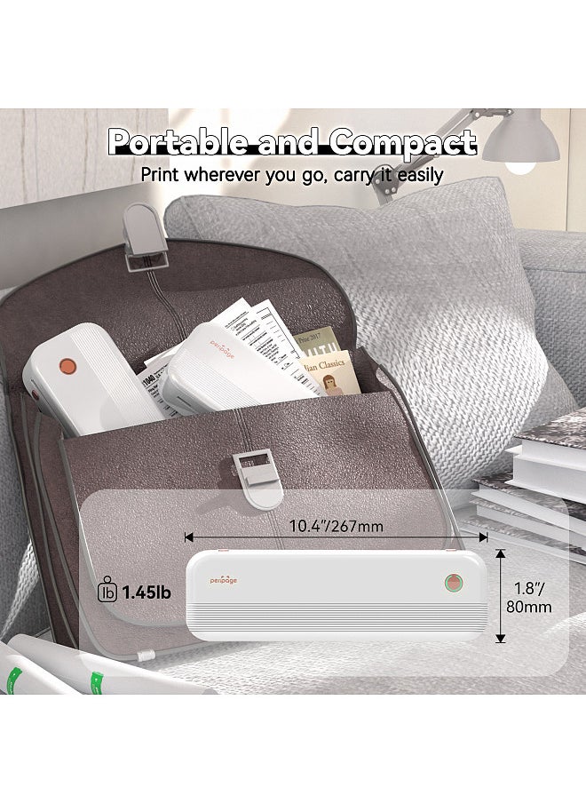 PeriPage P40 A4 Portable Thermal Printer Wireless Mobile Photo Printer Support 2"/3"/4"/216mm/210mm A4&A5 Paper Width Inkless Printing PDF File Webpage Contract Picture for Travel Office Car Home  - Image 3