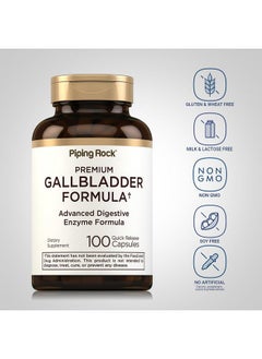 Piping Rock Piping Rock Gallbladder Formula | 100 Capsules | Advanced Digestive Enzyme Complete Formula for Men & Women | Non-GMO & Gluten Free Supplement  - Image 3