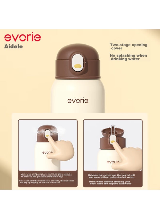 Evorie Children's Insulated Cup, Baby Water Bottle With Straw, Large Capacity Infant Sippy Cup, Food-grade 316 Stainless Steel - Image 5