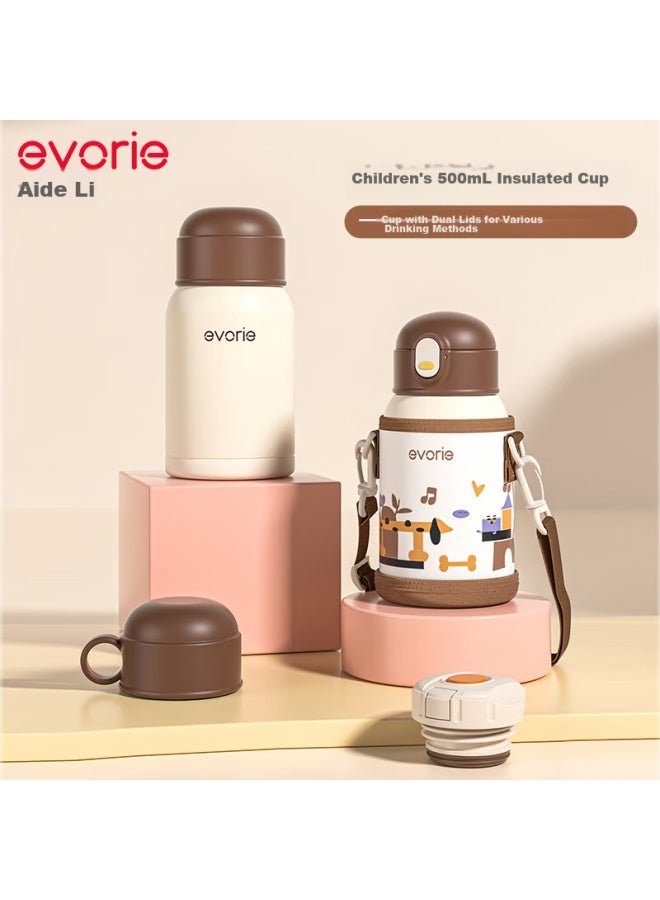 Evorie Children's Insulated Cup, Baby Water Bottle With Straw, Large Capacity Infant Sippy Cup, Food-grade 316 Stainless Steel - Image 1