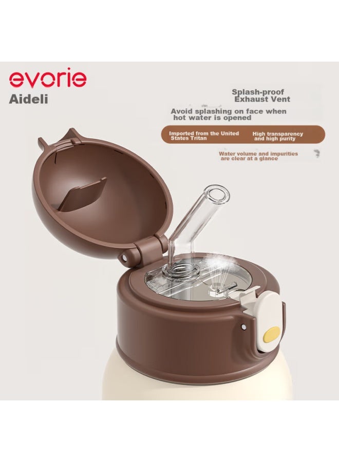 Evorie Children's Insulated Cup, Baby Water Bottle With Straw, Large Capacity Infant Sippy Cup, Food-grade 316 Stainless Steel - Image 2