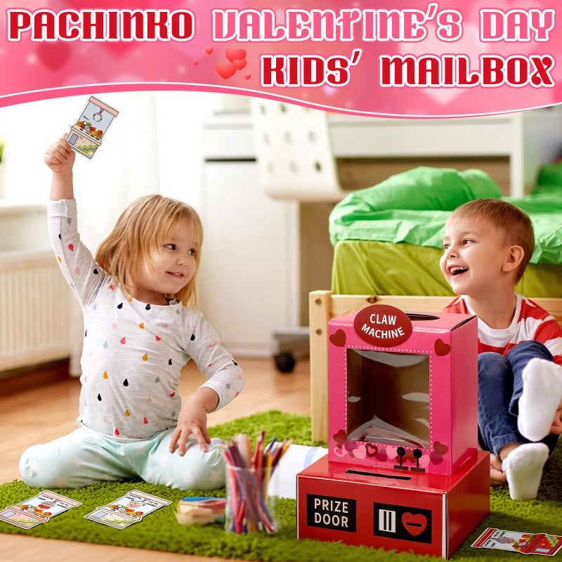 Eaasty Claw Machine Valentine Boxes for Kids DIY Valentines Day Mailbox Kits with 32 Vending Machine Valentine Cards for Boys Girls Toddlers School Classroom Gift Exchange & Greeting Craft Party Favor - Image 5