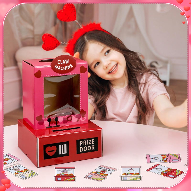 Eaasty Claw Machine Valentine Boxes for Kids DIY Valentines Day Mailbox Kits with 32 Vending Machine Valentine Cards for Boys Girls Toddlers School Classroom Gift Exchange & Greeting Craft Party Favor - Image 4