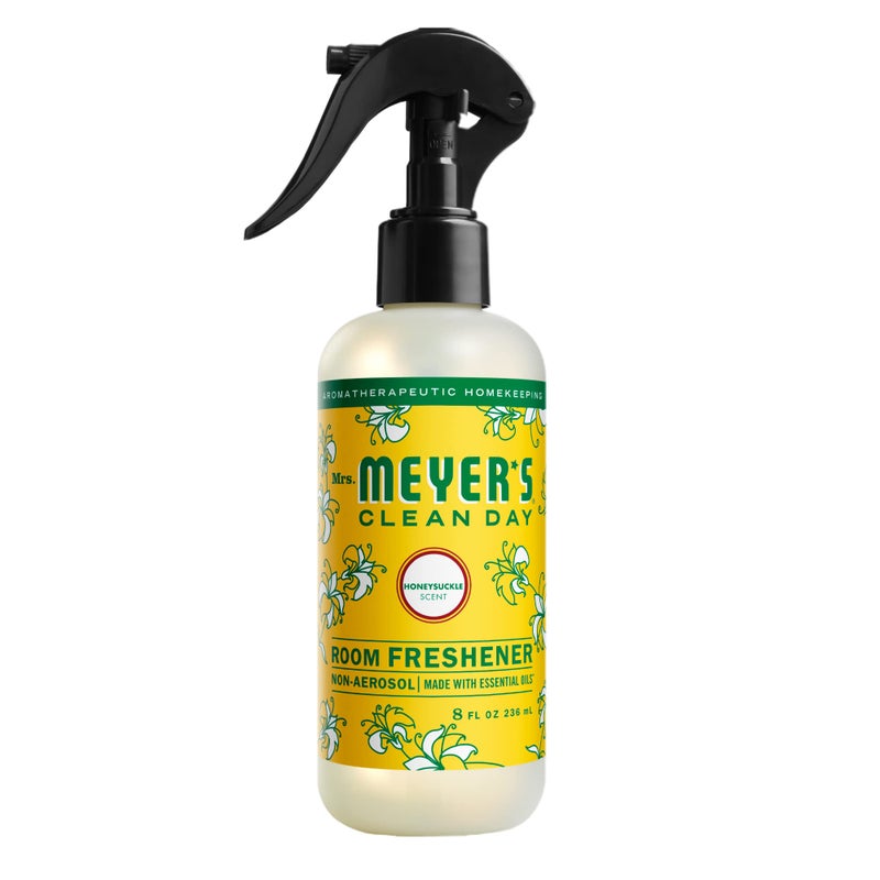 MRS. MEYER'S CLEAN DAY Room and Air Freshener Spray, Non-Aerosol Spray Bottle Infused with Essential Oils, Honeysuckle, 8 fl. Oz - Image 1