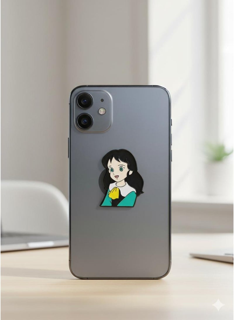 Space Two-piece metal mobile sticker with the Spacetoon logo and the famous Sally character - Image 4