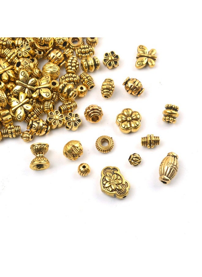 BronaGrand 100 Gram(About 150-200Pcs) Antique Gold Spacer Beads Charm Bead Spacers Jewelry Findings Accessories For Bracelet Necklace Jewelry Making  - Image 3