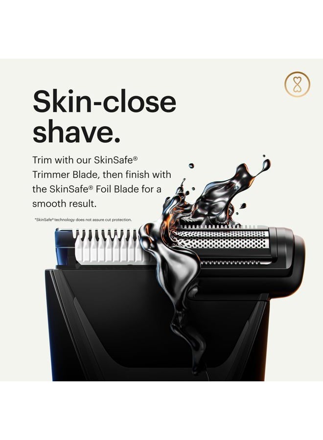 Manscaped Refining The Gentleman ماكينة حلاقة العشب 5.0 ULTRA لتشذيب الشعر في المنطقة الحساسة والجسم - ماكينة حلاقة مزدوجة الرأس آمنة للبشرة™ وشفرات ورقية، مقاومة للماء، قابلة للشحن عبر USB-C مع حقيبة سفر - Image 4