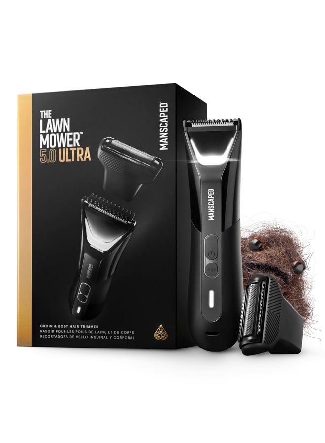 Manscaped Refining The Gentleman ماكينة حلاقة العشب 5.0 ULTRA لتشذيب الشعر في المنطقة الحساسة والجسم - ماكينة حلاقة مزدوجة الرأس آمنة للبشرة™ وشفرات ورقية، مقاومة للماء، قابلة للشحن عبر USB-C مع حقيبة سفر - Image 1