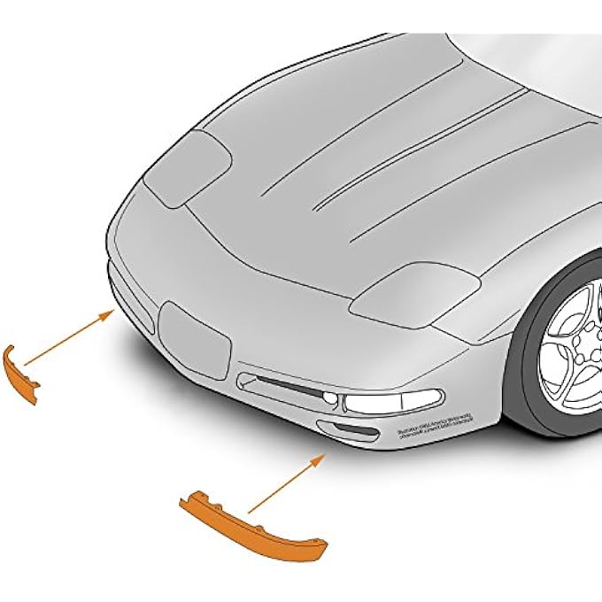 C5 Front Lower Spoiler Air Left and Right Sides with Mount Hardware Fits: All 97 through 04 s