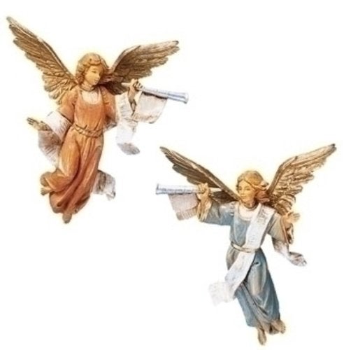 Fontanini by Roman Inc., Trumpeting Angels, 5" Holy Family Collection, Nativity Figure and Accessories, Hand Sculpted and Painted - Image 5