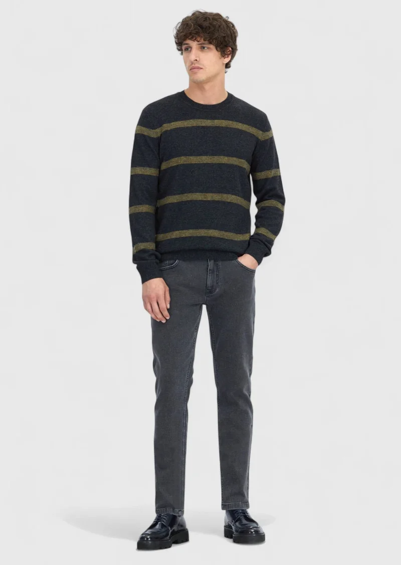 Ramsey Hard Coal Knitwear Sweatshirt