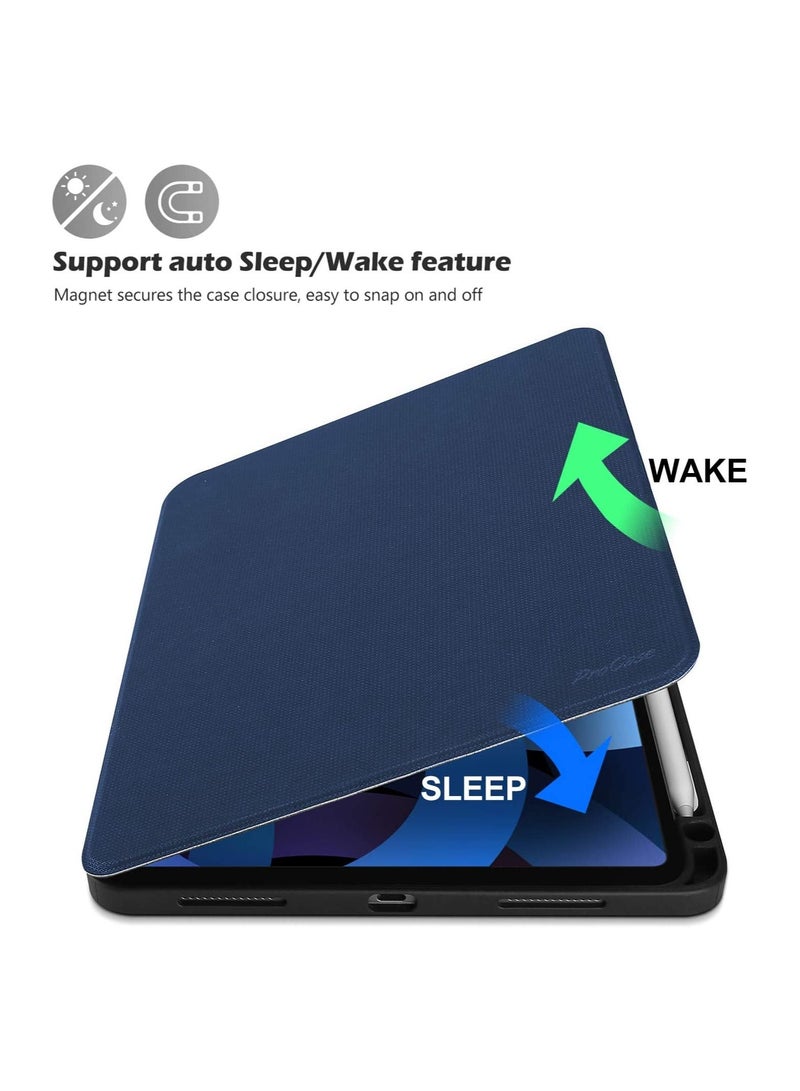 Procases iPad Air 5/4 Case 10.9 inch 2022 2020 with Pencil Holder, Slim Protective Folio Stand Cover for iPad Air 5th 4th Generation 10.9" -Navy - Image 5