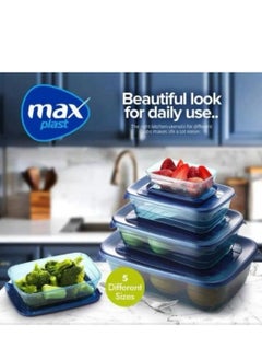 max plast Max Plast 5 Piece Refrigerator Container Set  - Image 4