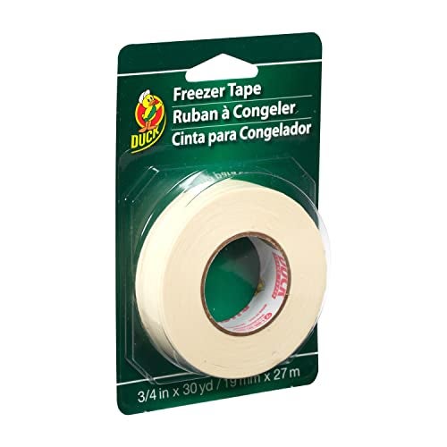 Duck Brand WriteOn Freezer Tape 34Inch by 30Yard Single Roll White 280124