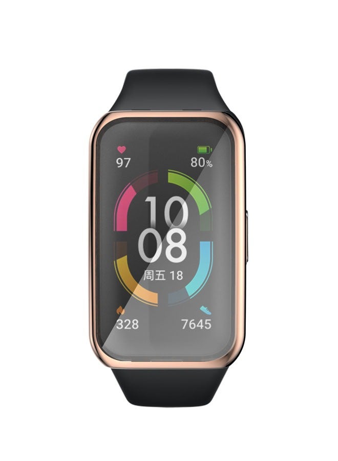 Smartwatch Protective Case Replacement For Honor Band 6，Electroplated TPU Soft Shell, Cases Compatible with Huawei Honor Band 6/Band 7 Smartwatch Men Women Watch Case Soft TPU Shockproof Bumper Cover - Image 2