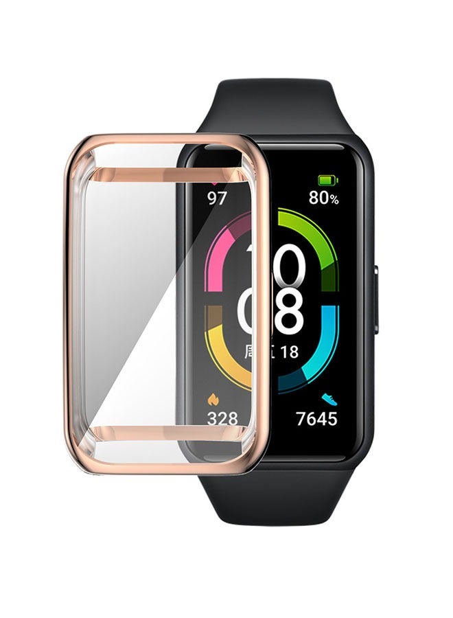 Smartwatch Protective Case Replacement For Honor Band 6，Electroplated TPU Soft Shell, Cases Compatible with Huawei Honor Band 6/Band 7 Smartwatch Men Women Watch Case Soft TPU Shockproof Bumper Cover - Image 4