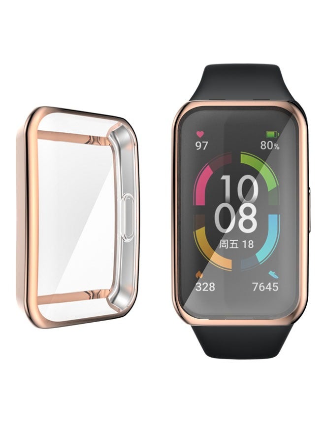 Smartwatch Protective Case Replacement For Honor Band 6，Electroplated TPU Soft Shell, Cases Compatible with Huawei Honor Band 6/Band 7 Smartwatch Men Women Watch Case Soft TPU Shockproof Bumper Cover - Image 5