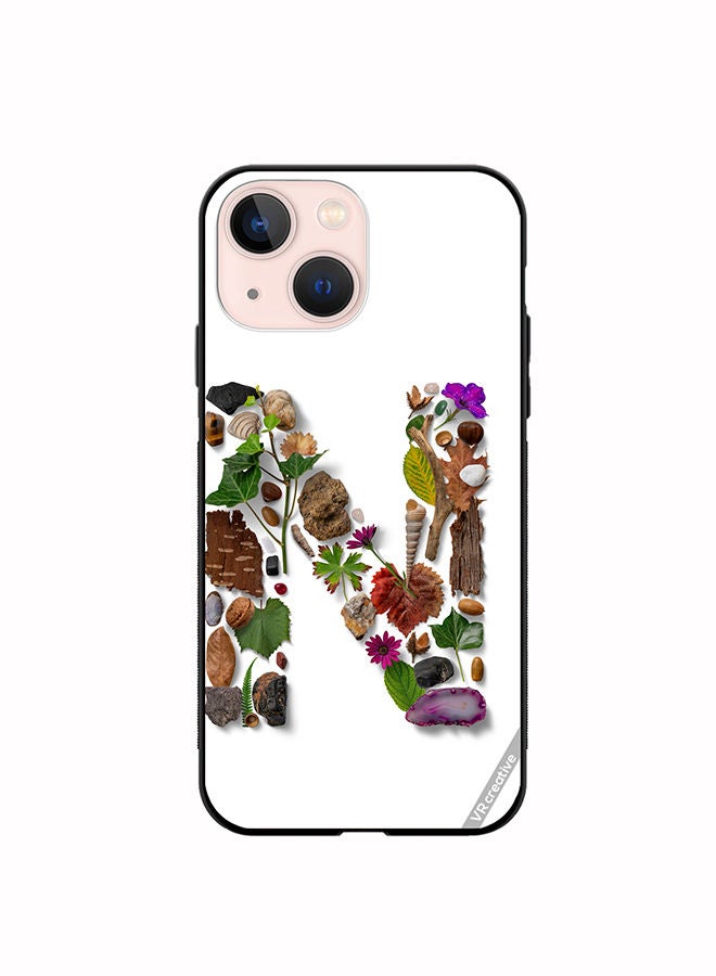 VR CREATIVE Protective Case Cover For Apple iPhone 13 mini Alphabet N Design Multicolour - Image 1