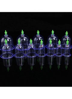 DubaiGallery Pulling Vacuum Cupping Device Chinese Medical 12 Cups/Tanks Magnetic Vacuum Body Cupping Set Portable Massage Therapy Kit  - Image 2