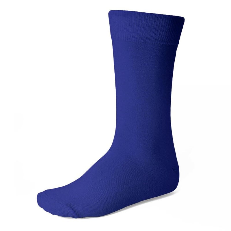tiemart Men's Socks, One Pair (Royal Blue Solid)