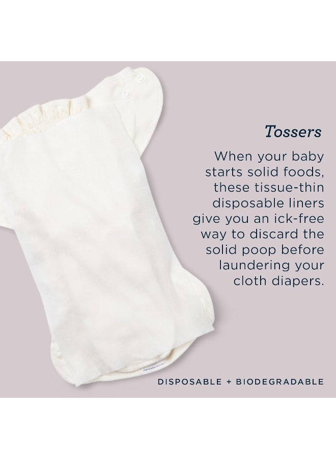 Esembly Tossers, Cloth Diaper Disposable Viscose Derived from Bamboo Liner, Fragrance-Free and Chlorine-Free, One Size, 2- Liners (2-Pack) - Image 3