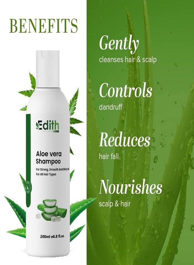 EDITH منظف/شامبو الشعر العشبي الطبيعي من إديث بخلاصة الصبار | يزيل القشرة | يلطف فروة الرأس | خالٍ من كبريتات لوريل الصوديوم والبارابين 200 مل - Image 2