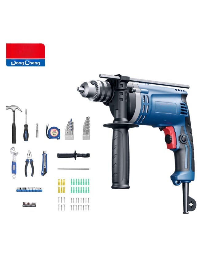 DONG Cheng Dongcheng 710w Impact Drill Z1j-ff-16t Household Hand Drill Wired Electric Tool Box Multi-function Set - Image 1
