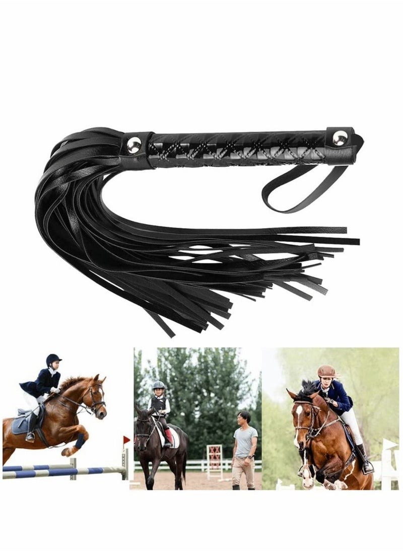 SYOSI Leather Horse Whip Leather Whip for Horses Whip for Play Faux Leather Whips PU Handle Outdoor Sports Horse Riding Whip Lightweight Gift Accessories Training Tool Portable Gift  - Image 2