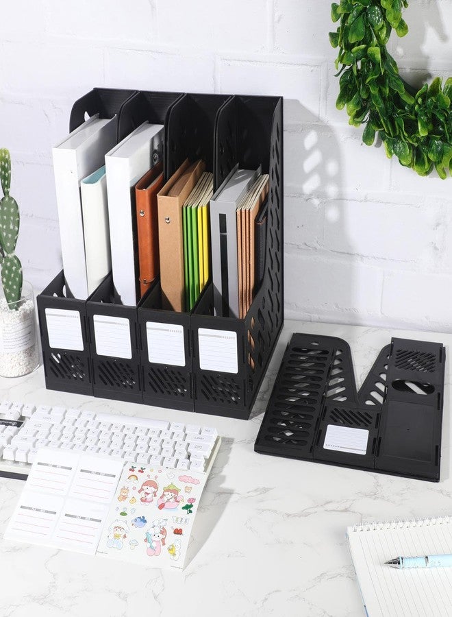Glenmal 12 Pack Magazine Organizers Binder Organizer for Desk Plastic Vertical File Holder Magazine Racks Desk Accessories for Office, Home, or School (Black) - Image 5