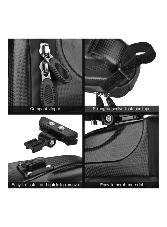 NIBEMINENT Hard Shell Bicycle Saddle Bag With Taillight And Rain Cover - Image 3