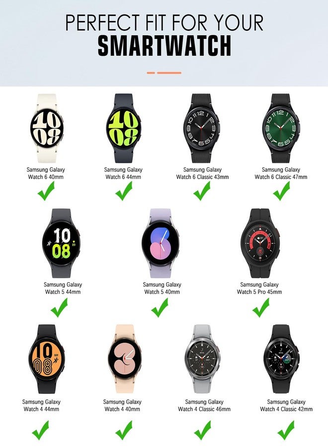 MoKo Bands Compatible with Samsung Galaxy Watch 7 FE 6 5 4 Band 40mm 44mm/Watch 6 Classic 43mm 47mm/Watch 5 Pro 45mm/Watch 4 Classic 42mm 46mm, No Gap Magnetic Clasp Silicone Sport Strap, Black - Image 2