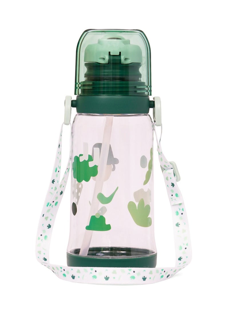 Eazy Kids Water Bottle 600ml With Straw - Green  - Image 2