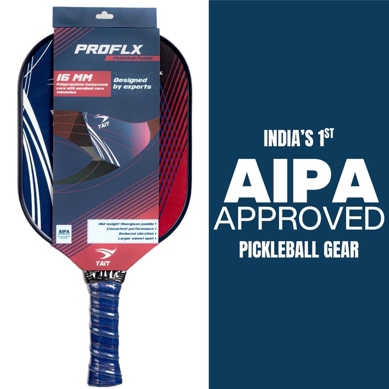 YAIT Sports Proflx Pickleball Paddle | 16 mm Fiberglass Surface | Highly Dense 8 mm PP Honeycomb Core | Highly Durable Fiberglass Paddle | AIPA Approved Pickle Ball Racket of USAPA Standards - Image 2
