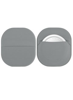 Airtag Holder Case Sticker Cover, 2 Pack Stick-On Mount Airtag Case Compatible with Apple Airtags for TV Remote Luggage Bike Car Laptop, Gray