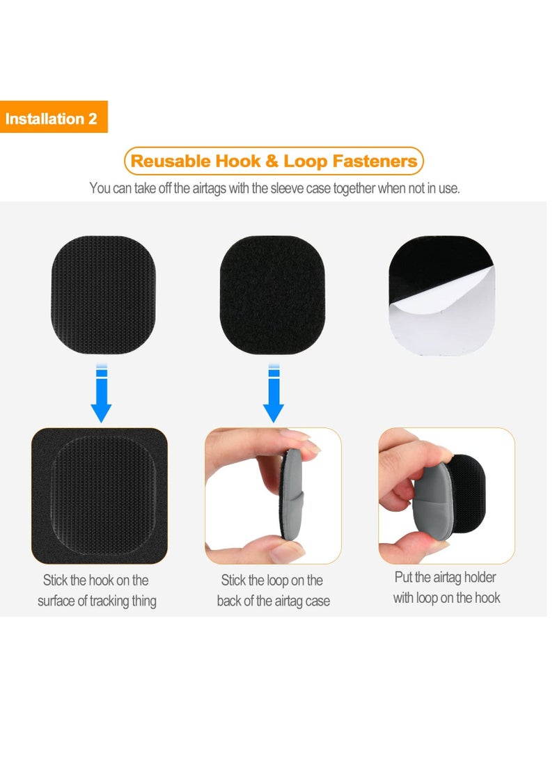 Excefore - Airtag Holder Case Sticker Cover, 2 Pack Stick-On Mount Airtag Case Compatible with Apple Airtags for TV Remote Luggage Bike Car Laptop, Gray - Image 1