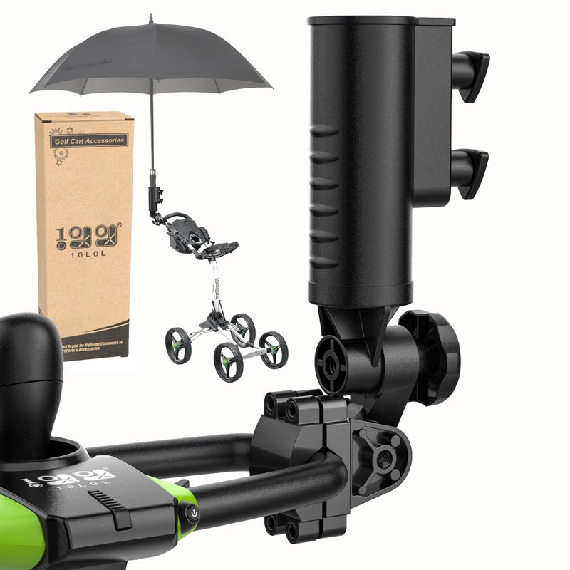 10L0L Heavy Duty Golf Push Cart Umbrella Holder, Aluminium Alloy Base Super Strong Windproof, Universal Umbrella Stand for Mobility Scooter, Stroller, Wheelchair, Beach Chair - Image 1