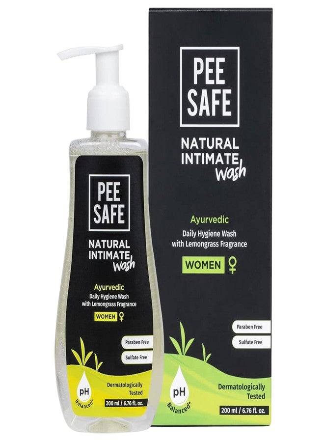 Pee Safe Natural Intimate Wash for Women | Ayurvedic pH-Balanced Feminine Wash with Lemongrass | Daily Freshness & Odor-Control Comfort | Paraben & Sulfate Free | 6.76 Fl Oz (200ml - Image 1
