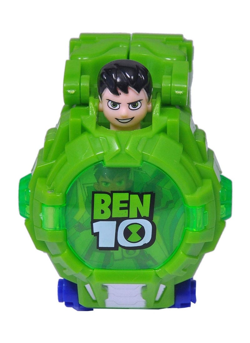 JOLLITY LLC - Ben 10 Transformer Robot Toy Convert to Digital Wrist Watch for Kids Deformation Figures Plus Watch - Image 1