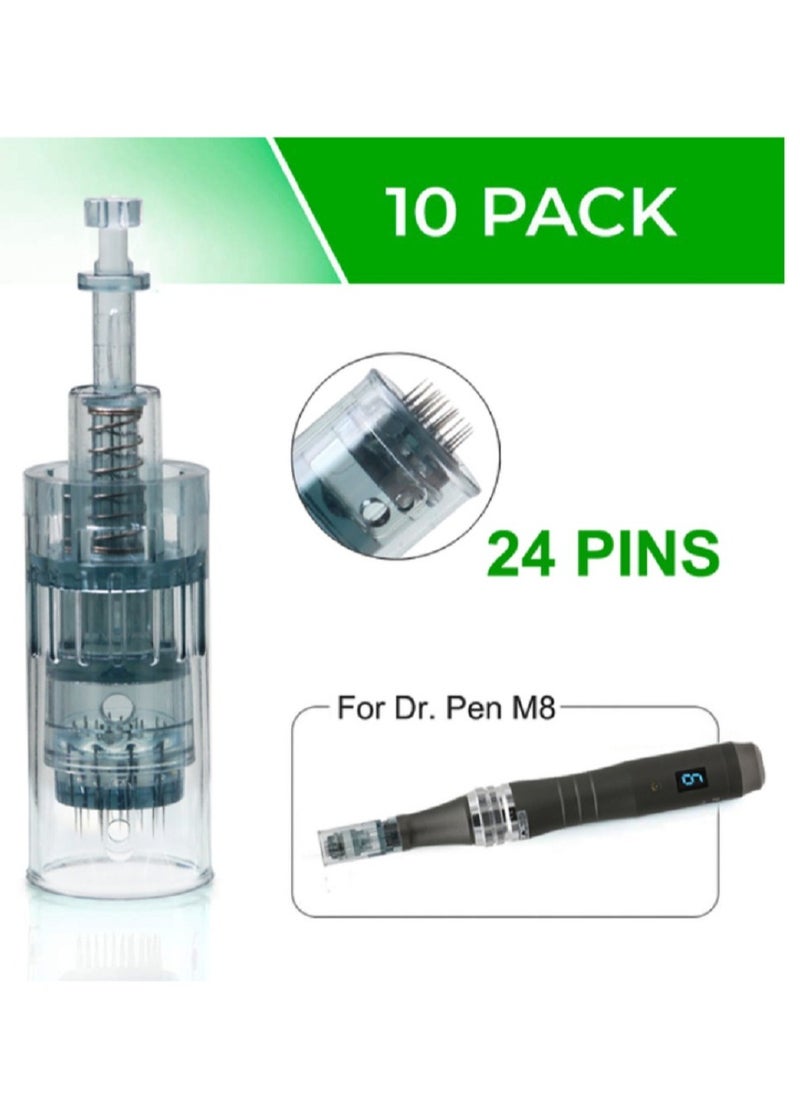 Dr.pen 10Pcs Dr.pen M8 24Pin Needle Cartridges for MTS Professional Derma Pen M8  - Image 2