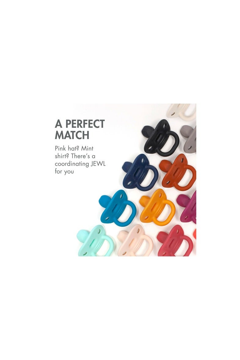 BOON Jewl Silicone Orthodontic Pacifier - Baby Pacifier with Soothing Gem-Shaped Nipples - Comfortable Baby Pacifiers Support Natural Oral Muscular Development - Neutral - 4 Count - 0+ Months - Image 4